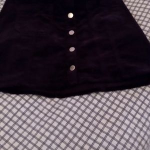 COPY - Purple Silver Button-Up Corduroy Mini Skirt..by Divided..Sz. 4